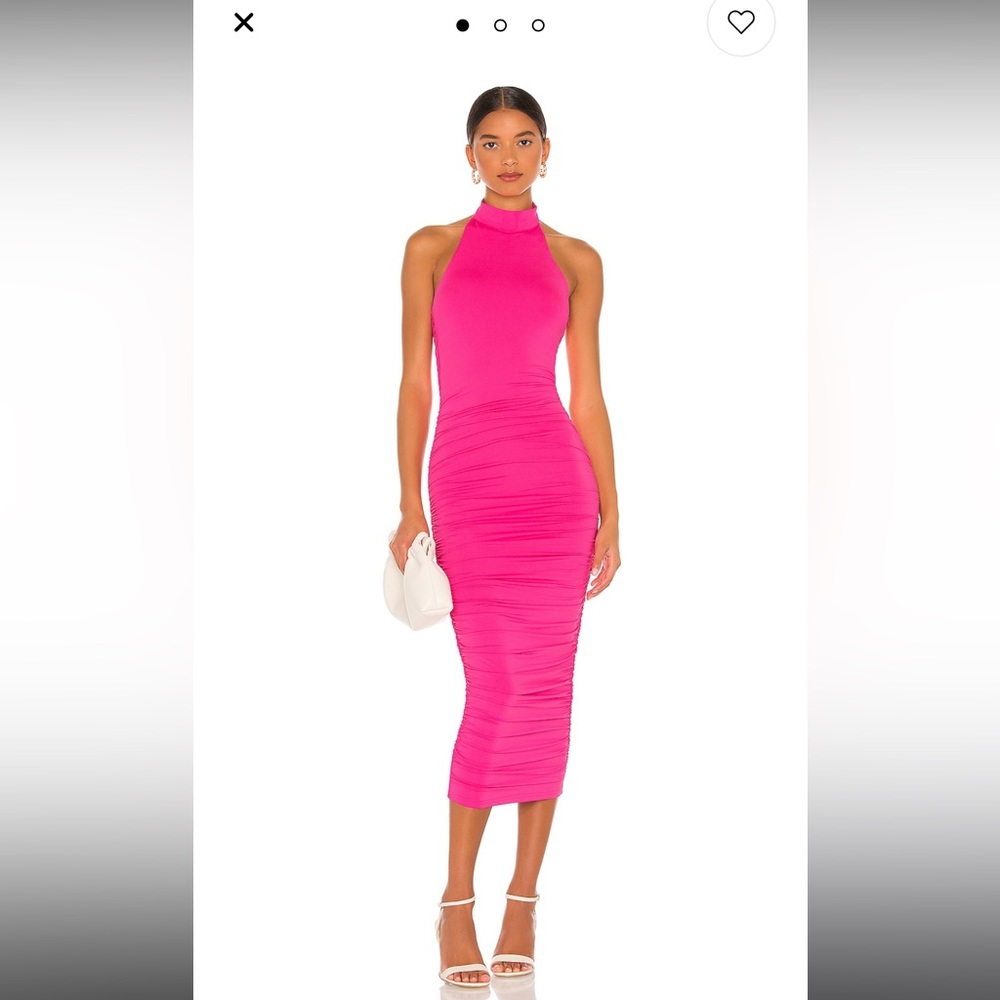 Superdown Revolve Mallory Pink Bodycon Midi Dress